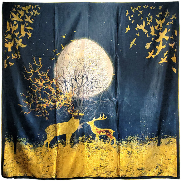 NWT Double Sided Silk Scarf 53"x53" Large Square Shawl Wrap XiangYunSha 36311 - Picture 4 of 10